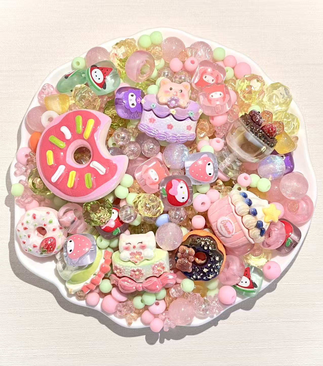 S-20 Mixed beads for mobile phone chain making, keychain, backpack chain
