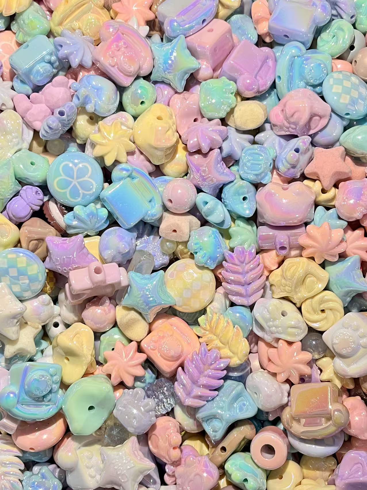 B-04 Mixed beads for mobile phone chain making, keychain, backpack chain