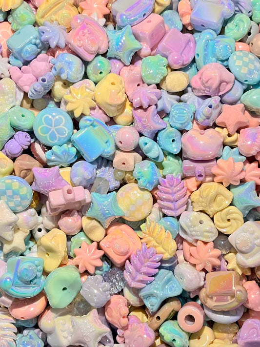 B-04 Mixed beads for mobile phone chain making, keychain, backpack chain